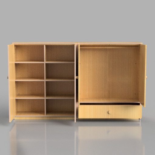 Tủ quần áo kết hợp tủ đựng đồ trẻ em ES030 - Ảnh 6