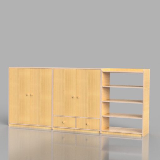 Tủ quần áo kết hợp tủ đựng đồ trẻ em ES030 - Ảnh 3