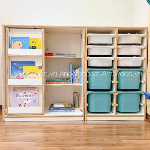 Tủ sách kết hợp tủ đựng đồ ES043