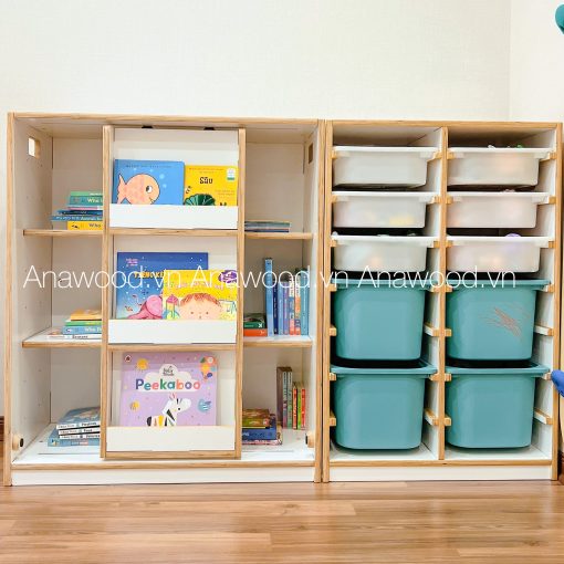 Tủ sách kết hợp tủ đựng đồ ES043 - Ảnh 3
