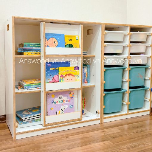Tủ sách kết hợp tủ đựng đồ ES043 - Ảnh 4