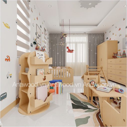 Combo phòng ngủ trẻ em 14m2 - Ảnh 3