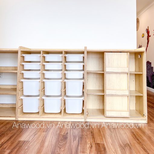 Hệ tủ sách kết hợp tủ đựng đồ trẻ em ES051 - Ảnh 3