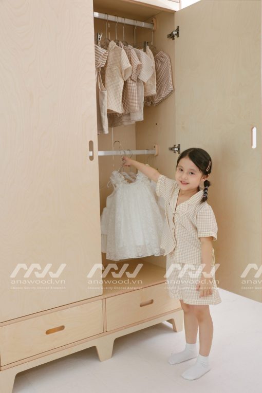 Tủ quần áo trẻ em ES037 - Ảnh 4